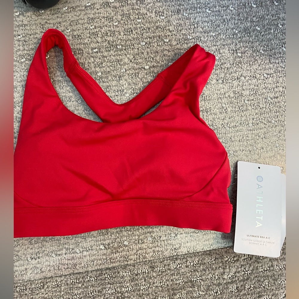 Red Athleta Sports bra